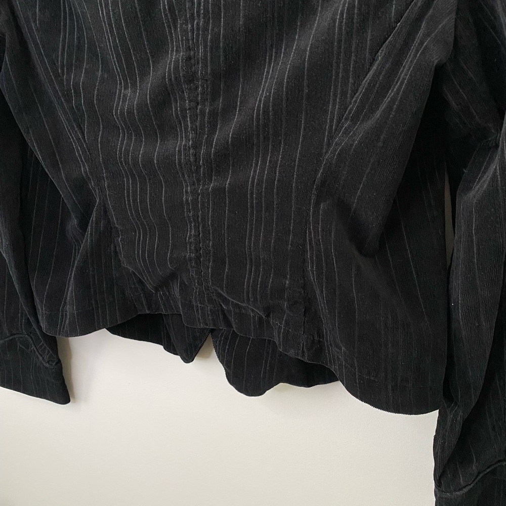 Calvin Klein Corduroy Pinstriped Black Blazer - Picture 9 of 10